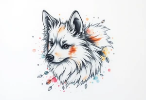 Spitz alemão tattoo idea