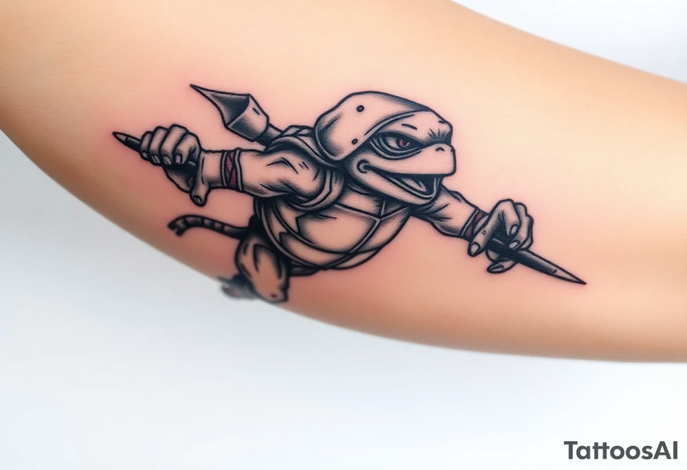 Flying ninja monkey turtle tattoo idea