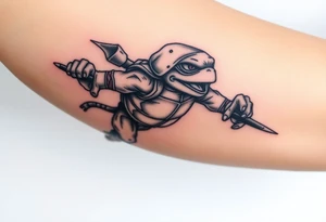 Flying ninja monkey turtle tattoo idea
