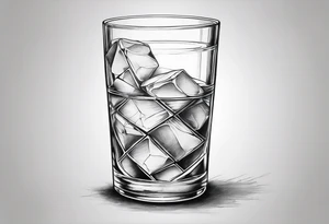 a glass and a blunt tattoo idea