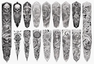 full arm sleeve irish tattoo tattoo idea