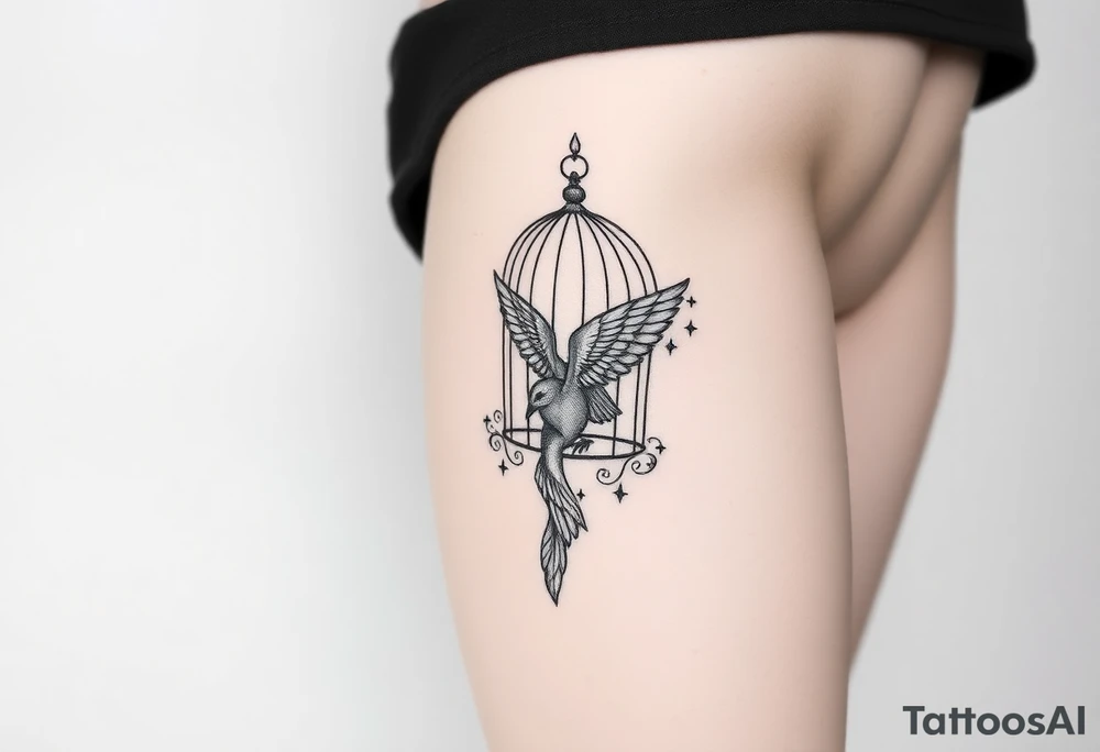 SExy Birdcage open tattoo idea
