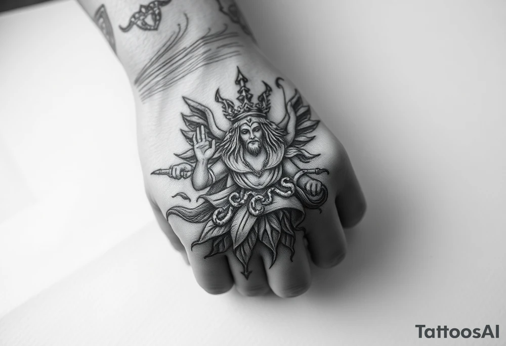 Full hand godly tattoo tattoo idea