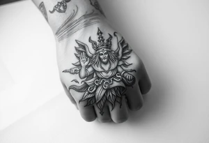Full hand godly tattoo tattoo idea