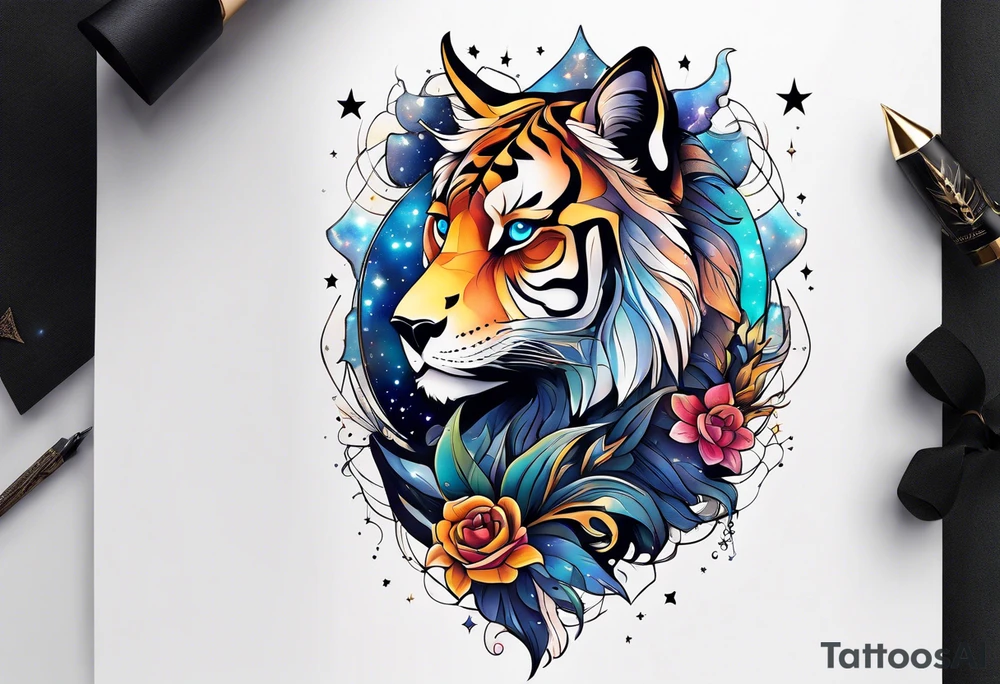 Constellation, animal tattoo idea
