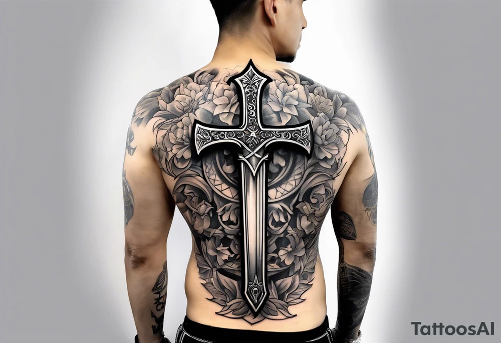 sword tattoo for back

with words memento mori tattoo idea
