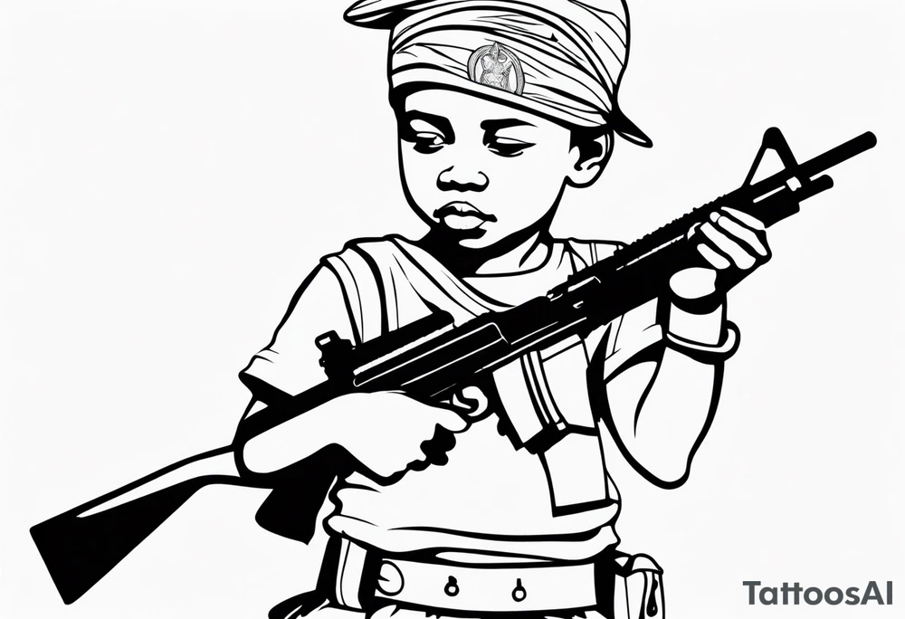 african child soldier tattoo idea