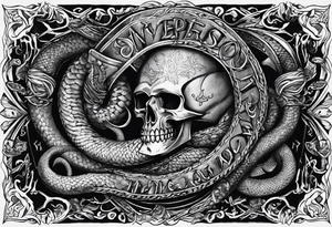 Bible verse: "Behold, I give unto you power to tread on serpents and scorpions, and over all the power of the enemy: and nothing shall by any means hurt you" tattoo idea