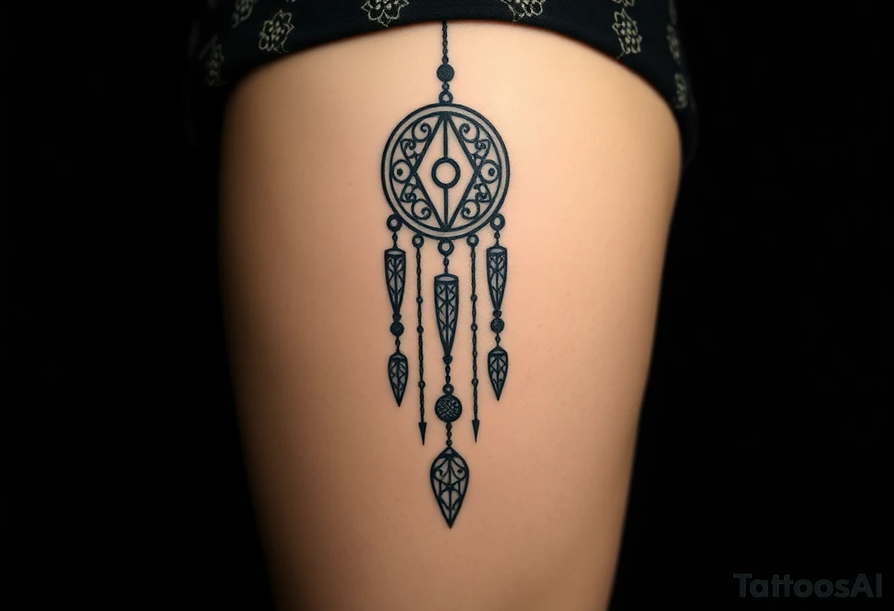 wind chimes tattoo idea