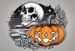 Anglais
dessine-moi un tatouage noir et blanc d'une citrouille avec une tête de mort qui fait peur
draw me a black and white tattoo of a pumpkin with a scary skull tattoo idea