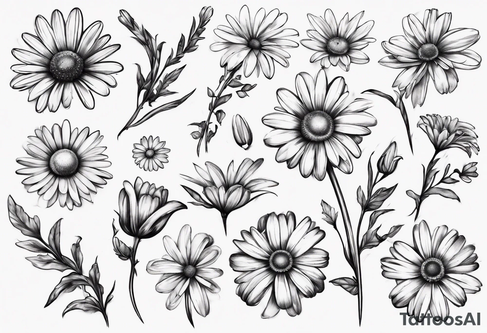 Daisy for couple tattoo idea