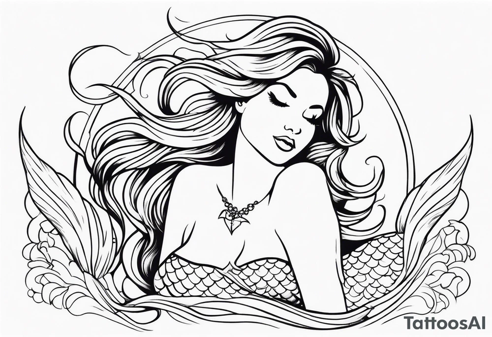 Cute sexy mermaid tattoo idea