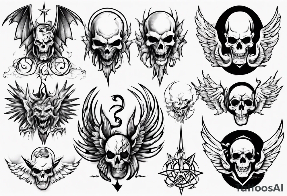 Good and evil tattoo idea