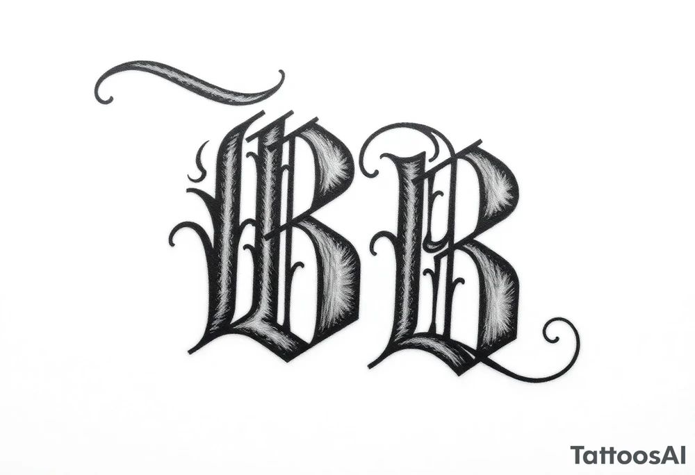 The letters "BB", with the letters overlapping, make it look artsy tattoo idea