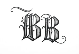 The letters "BB", with the letters overlapping, make it look artsy tattoo idea