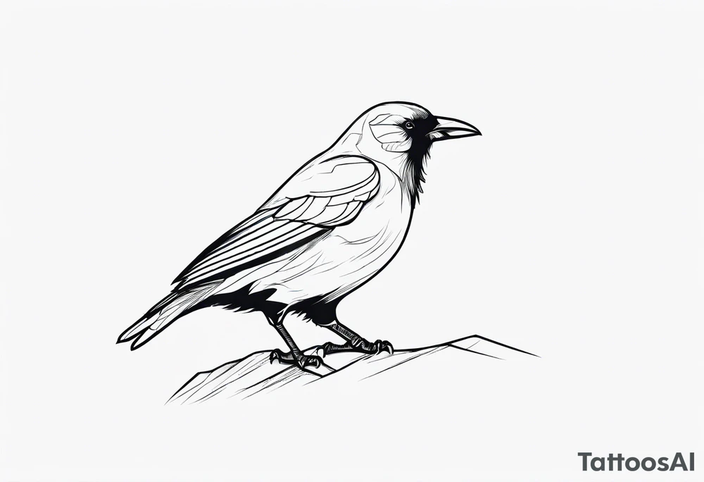 alpine chough tattoo idea