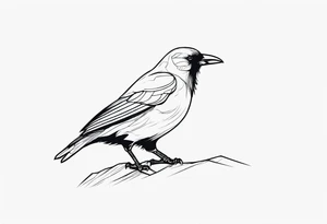 alpine chough tattoo idea