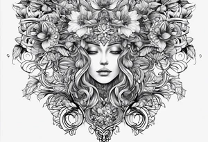 Abstract Chery flovers tattoo idea