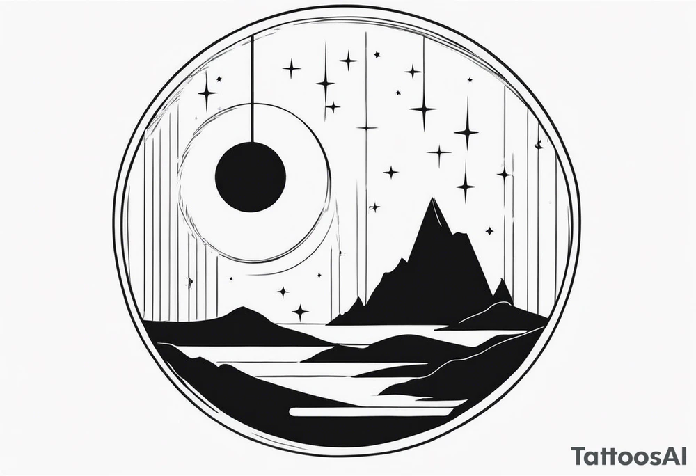 A certain kind of darkness is needed to see the stars, text, circle tattoo idea