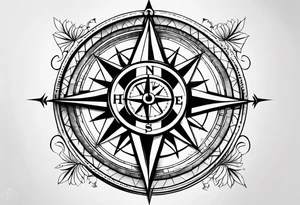 Compass with positivity 
& Hope tattoo idea