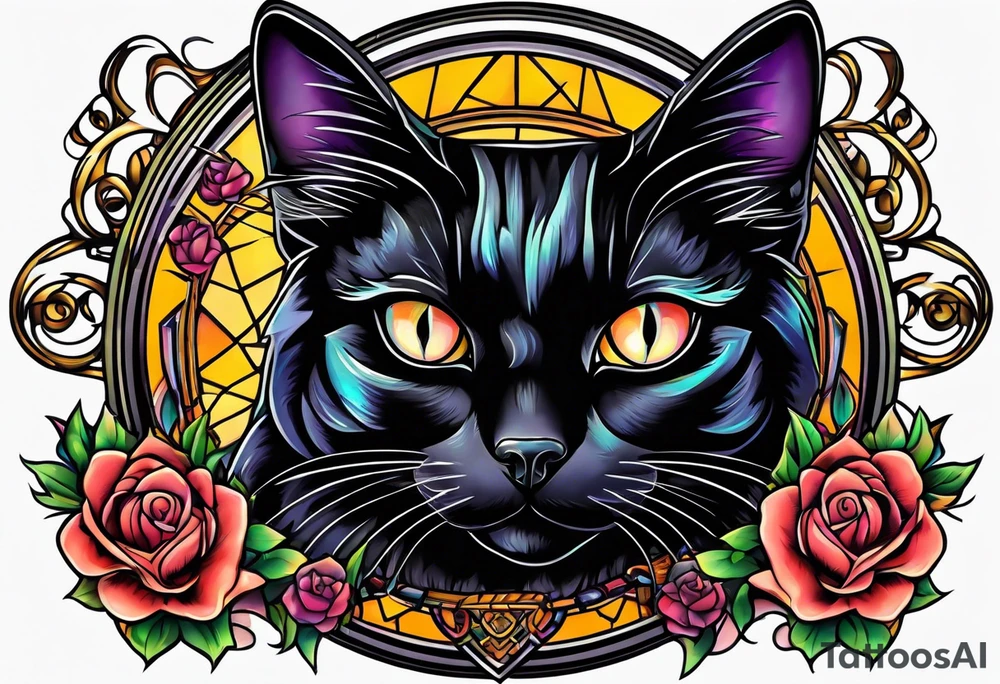 Black cat hocus pocus tattoo idea