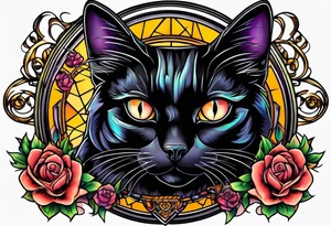 Black cat hocus pocus tattoo idea