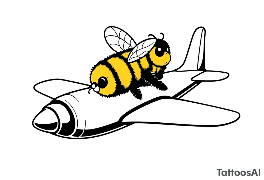 Bumblebee on a jet plane tattoo idea