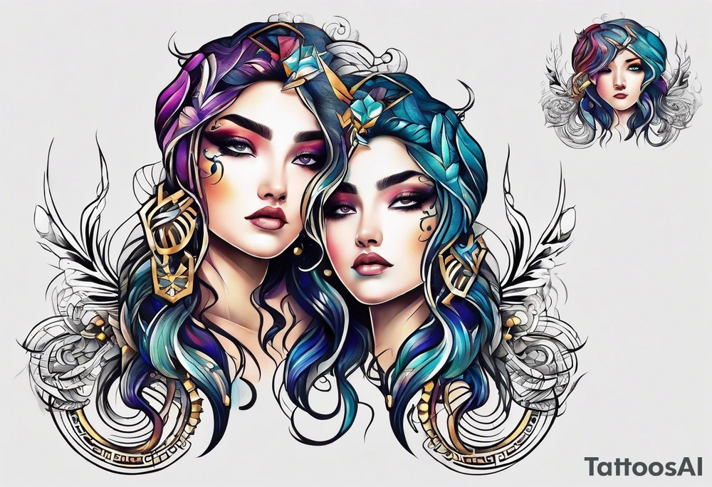 Gemini symbol tattoo idea