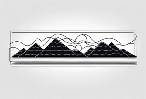 armband tattoo,horizontal with electric wave pattern tattoo idea