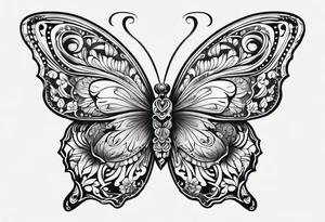 day of the dead butterfly tattoo idea