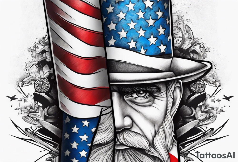 A patriotic forearm tattoo tattoo idea
