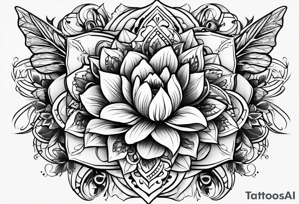 Florbalová hokejka a míček tattoo idea