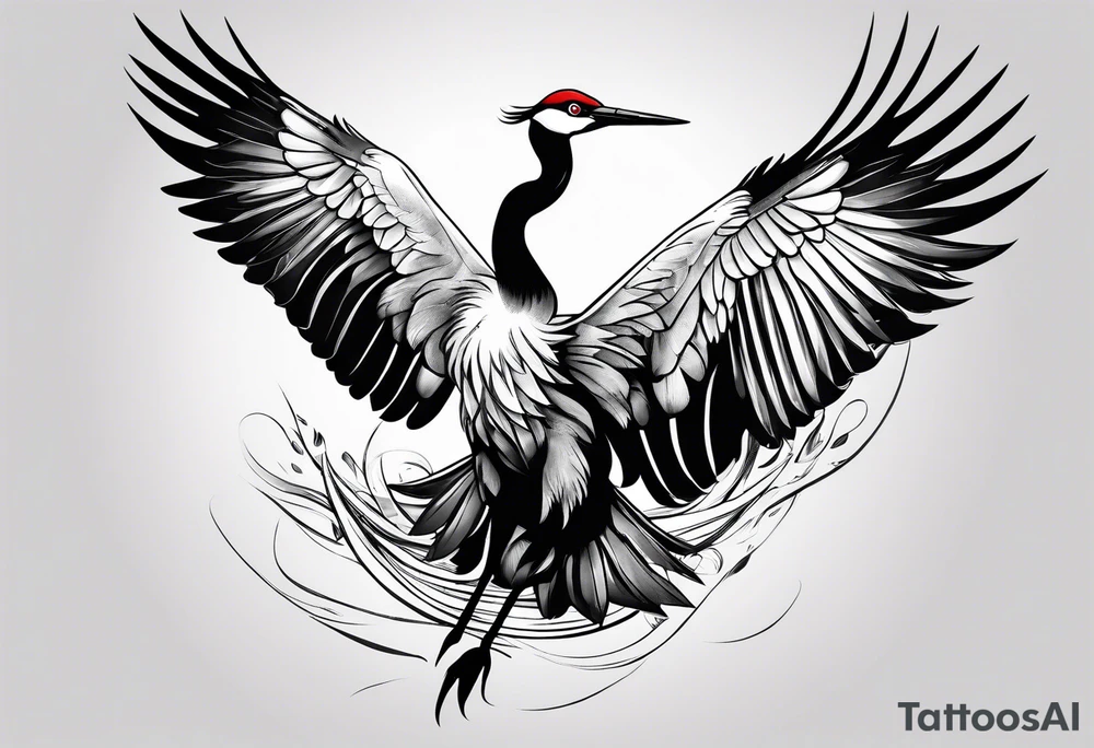 crane plunge tattoo idea