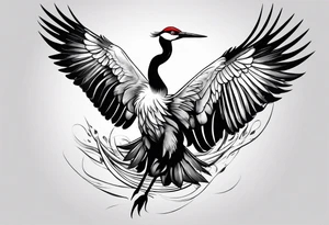 crane plunge tattoo idea