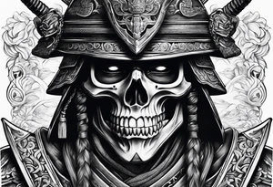 Skeleton samurai tattoo idea