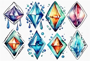 water diamond tattoo idea