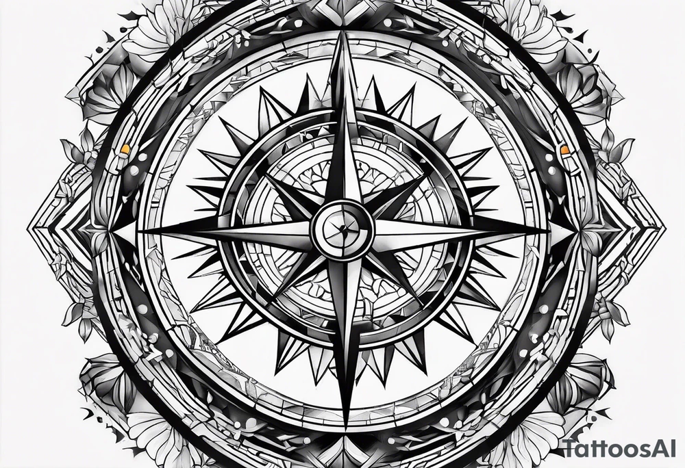 compass tattoo idea