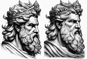 Greek god zeus sleeve tattoo idea