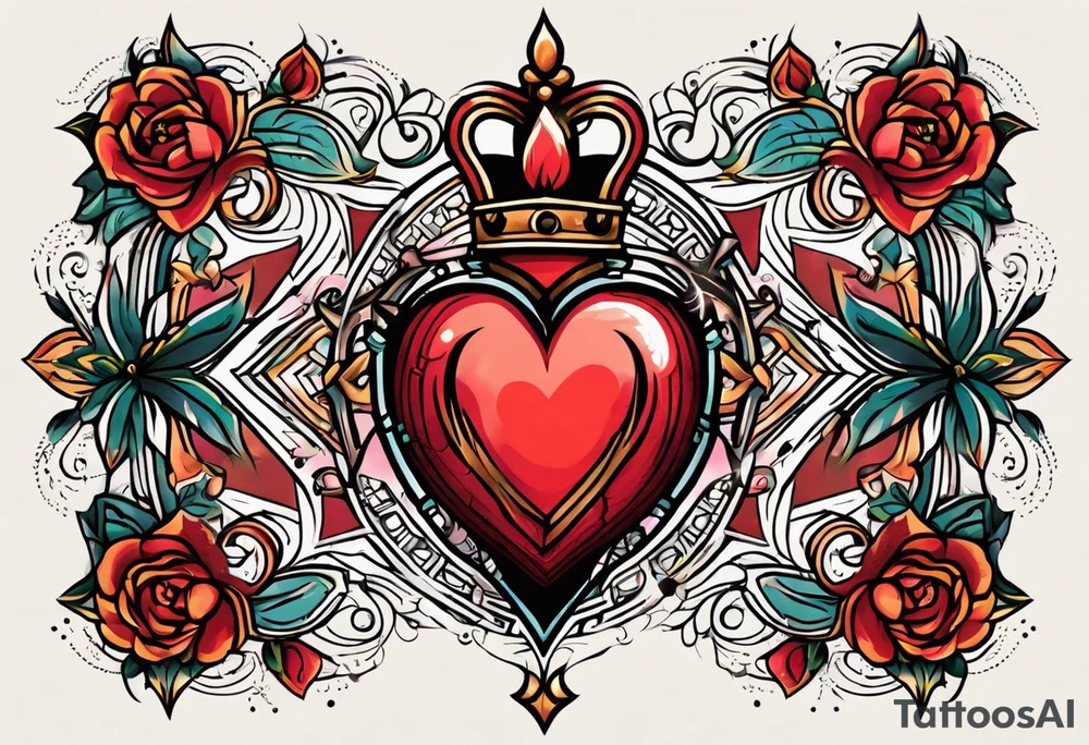 sacred heart vintage traditional tattoo tattoo idea