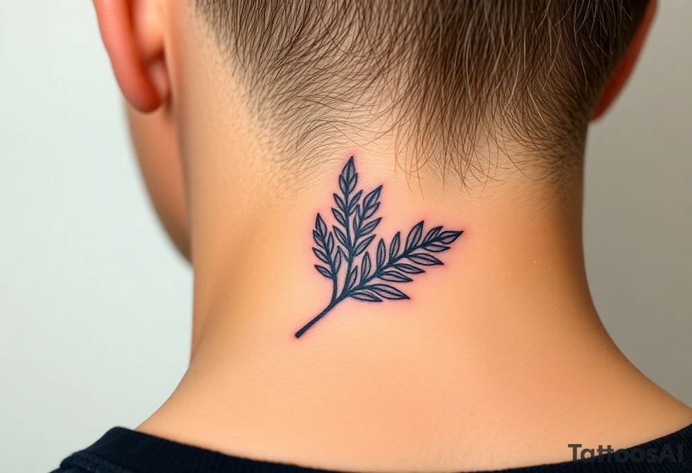 woven palm leaves tattoo idea