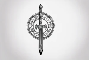 Viking sword Valhalla symbol tattoo idea