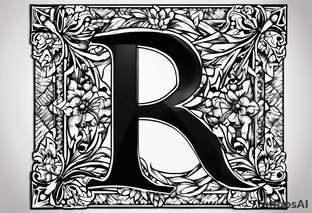 Scrabble tile with the letter R and number 14 tattoo idea Scrabble tile with the letter R and number 14 tattoo idea