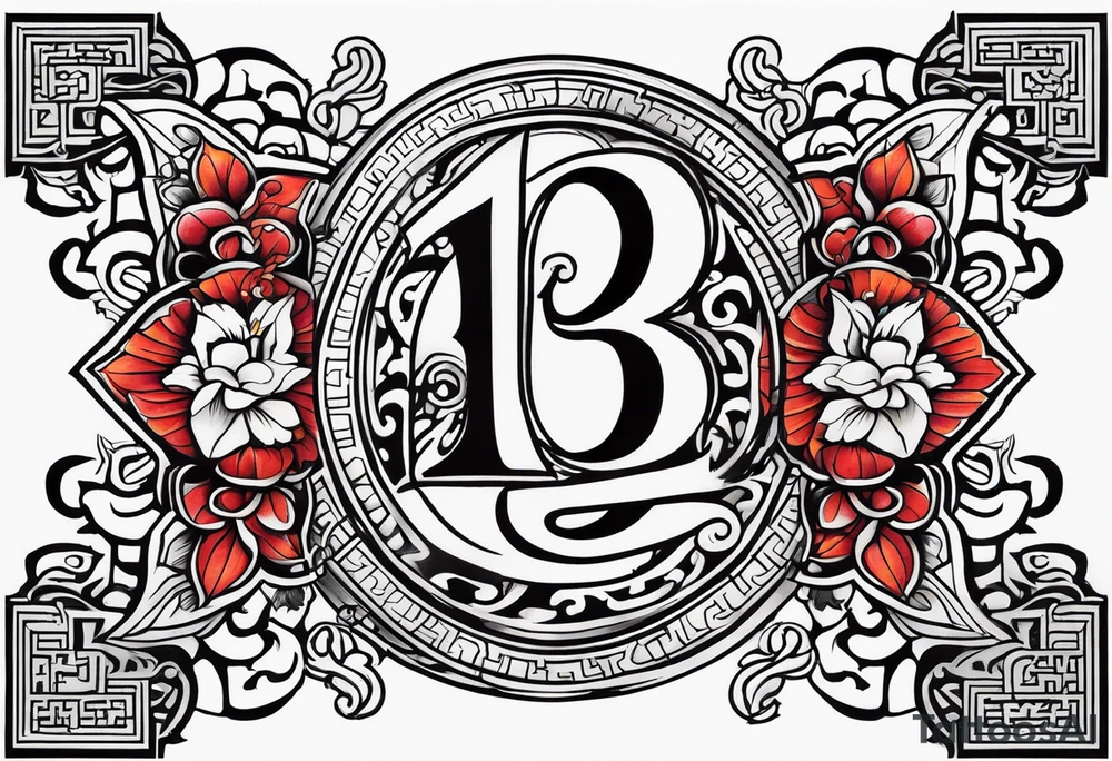 number "13" tattoo idea