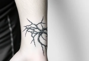 long System of pipes that transitions into veins of forearm tattoo idea