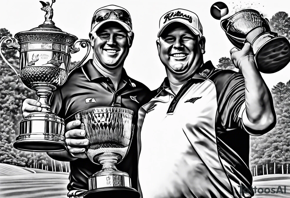 Professional golfer John Daly celebrating winning the Masters in Augusta, GA. tattoo idea