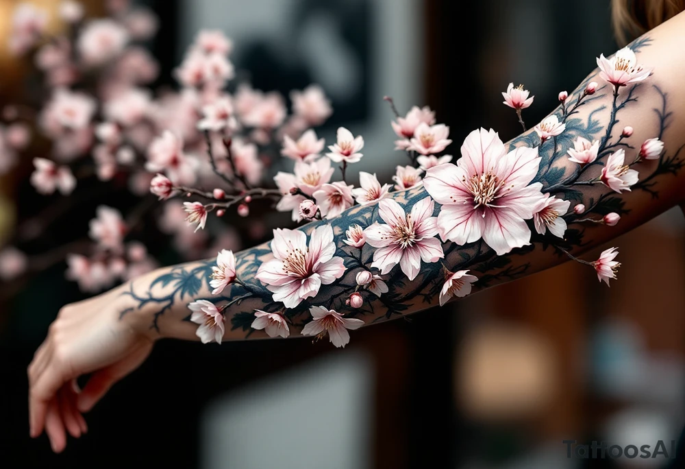 Cherry blossom tattoo idea