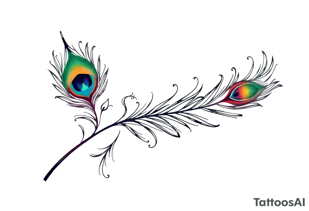 Peacock feather tattoo idea