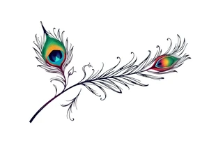 Peacock feather tattoo idea
