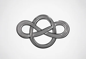 Double infinity symbol with TB5 shown once inside symbol tattoo idea