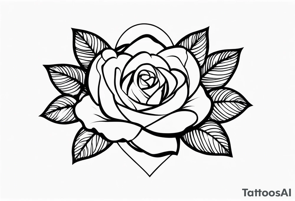 Rosa name with heart tattoo idea